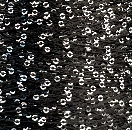 Cofil Antares Special – Dekoratives Garn mit Pailletten col. Schwarz Silber